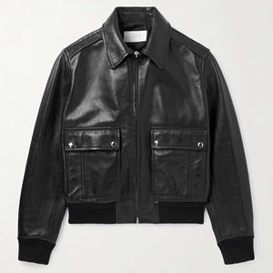 Veste en cuir tissé courte élégante pour femme, logo personnalisé, vente en gros 2026, fermeture éclair noire - Product Image 1