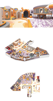 Quantam Theme Multi Gaming Projet de terrain de jeu intérieur commercial bien décoré pour les enfants