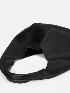 Sac à main hobo vintage en cuir noir classique pour femme, sac à main minimaliste, sac à main esthétique doux, tendance chic, mode américaine - Product Image 3