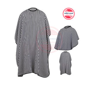 Capas de corte de pelo para salón de belleza, impermeables, sublimadas, para clientes, cierre de cuello, logotipo personalizado - Product Image 1