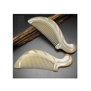 หวีแต่งผมเขาควายทำมือหวีเขาวัวธรรมชาติหวีเขาวัวสีขาวเครื่องมือจัดแต่งทรงผมสีขาว - Product Image 1