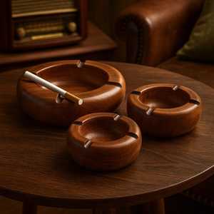 ที่เขี่ยบุหรี่ไม้ตกแต่ง |   ที่เขี่ยบุหรี่และซิการ์ไม้เนื้อแข็งทำมือ - Product Image 2