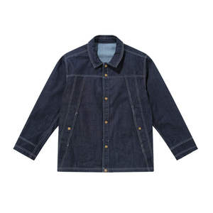 Customized Autumn Winter Cropped Denim Jacket <b>Hooded</b> <b>Cardigan</b> Zipper Split Design Solid Outerwear Logo Embroidery Pockets OEM - Product Image 4