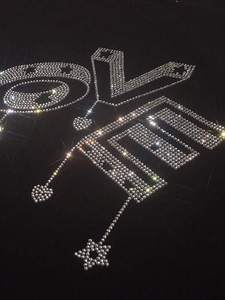 Strass noir femmes sweats à capuche strass personnalisés graphique pull polaire sweat à manches longues Streetwear coton haut d'hiver - Product Image 2