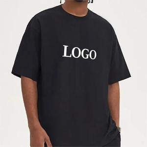 Nouvelle arrivée T-shirt Vintage de luxe lourd 100% coton T-shirt imprimé bouffant personnalisé col rond goutte épaule T-Shirt surdimensionné - Product Image 5