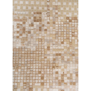 Alfombra Kavi Ivory de Lana y Seda de Bambú Anudada a Mano, Modelo Hidden Srb(Cm-01), Diseño Abstracto, para Sala de Estar, Pasillo, Rectangular - Product Image 3