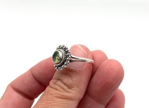 Boho Style 925 Sterling Silver <b>Peridot</b> Gemstone Handmade Engagement <b>Ring</b> for Women Wedding & Party Gift - Product Image 4