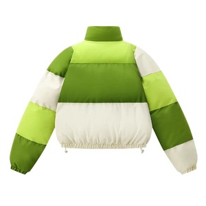 Chaqueta acolchada de algodón con cuello para hombre levantado, abrigo de retazos a la moda de invierno, chaqueta acolchada de bloque de Color, Parka para mujer, ropa de calle - Product Image 2