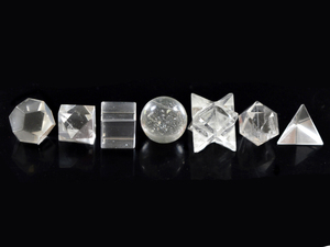 7 piezas de cuarzo transparente blanco Natural, sólidos platónicos, juego de geometría curativa geométrica sagrada, Kit de esfera de cristal para principiantes, cubo Merkaba - Product Image 2