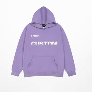 OEM 2025 Sweat à capuche uni multicolore en molleton polyester/coton, coupe classique, impression de logo personnalisé, broderie, unisexe, manches longues - Product Image 5