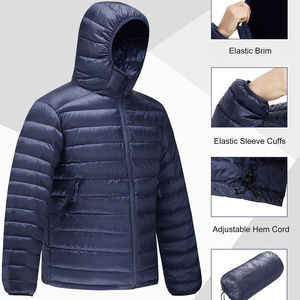 Chaqueta de Lona para Hombre con Cuello Alto, Transpirable, Impermeable y Cortavientos, Chaqueta de Invierno Resistente - Product Image 2