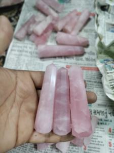 Feng Shui piedra Natural torres de cuarzo rosa cristal obelisco Torre punto varita rosa cuarzo cristales piedras preciosas varita curativa - Product Image 3