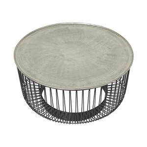 Mesa de Centro Moderna para Sala de Estar, Diseño Redondo Simple con Marco de Alambre Metálico Ecológico, Muebles para el Hogar - Product Image 2