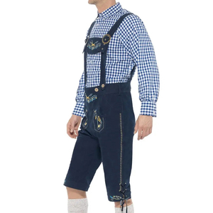 Adulto alemán hombre bávaro Lederhosen personalizado Oktoberfest estilo austriaco con frente plano para hombres - Product Image 4