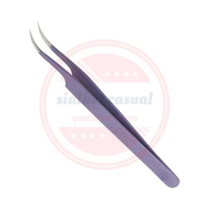 Pinzas de pestañas curvas de acero inoxidable Herramientas de pestañas puntiagudas Pinzas de pestañas postizas - Product Image 6