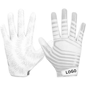 Gants de football américain imprimés personnalisés de haute qualité 100% cuir tissu respirant concevoir votre propre logo - Product Image 1