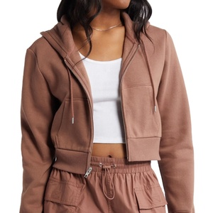 เสื้อฮู้ดดี้ผู้หญิงแบบสั่งทำพิเศษ ปักลายฉลาก ผ้าเฟรนช์เทอร์รี่ สไตล์สตรีทแวร์ ทรงบ็อกซี่ แบบครอป - Product Image 4