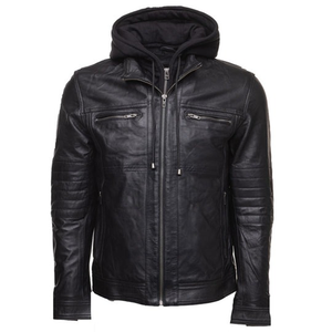 Chaqueta de Motociclista de Cuero Vacuno Negro Original para Hombre, Fabricada en Fábrica OEM, Chaqueta Bomber de Invierno, Impermeable, Transpirable, Estilo Casual Plus - Product Image 6