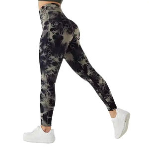 Quick-Dry Breathable Anti-Bacterial Seamless Mid Waist Yoga <b>Leggings</b> for Women Solid Pattern Elastic Waist Spandex/<b>Nylon</b>/Cotton - Product Image 5
