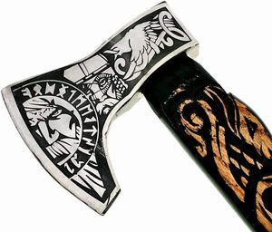 โทมาฮอว์กขวานแคมป์ปิ้ง1ปีใบมีดศักดิ์ศรีสำหรับมืออาชีพเหล็กดามัสกัส - Product Image 4