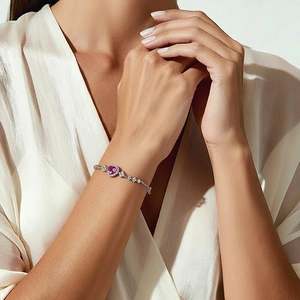 สร้อยข้อมือจี้รูปหัวใจเจลิยา ฮาโล ทำจากเงินสเตอร์ลิง - Product Image 4
