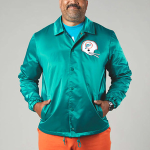 Veste d'entraîneur légère pour homme, design bomber à boutons pression, boutons simples, satin, veste décontractée, veste d'entraîneur d'automne, OEM - Product Image 6