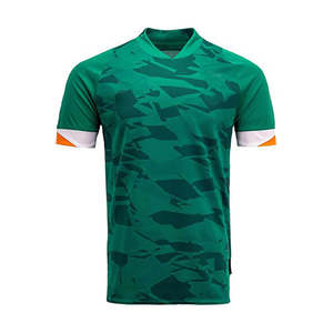 Custom green soccer jersey camo pattern quick dry breathable team uniform sublimation sports <b>shirt</b> men youth kids - Product Image 1