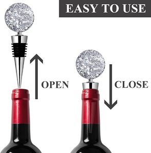 Amazing & Luxurious <b>Wine</b> Bottle Stoppers Stainless Steel <b>Wine</b> Stoppers for Gift Bar Holiday Party Wedding - Product Image 2