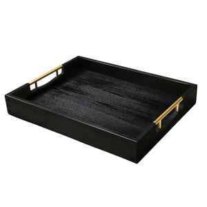 Good Quality Handmade PU Leather Double Tier Desk Tray with Velvet <b>Cushion</b> Base Customized Color Size Handle <b>for</b> Hospitality Use - Product Image 5