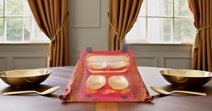 ชุดถาดรองชามทองเหลืองพร้อมช้อนชุด5ชิ้นถาดสลักลายราชวงศ์อินเดียพร้อมกล่องบรรจุของขวัญสำหรับตกแต่ง - Product Image 3