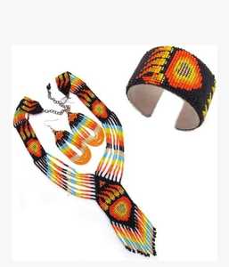 Ensemble de bijoux bohème pour femmes TOP HIGH, perles de verre épaisses, style bohème, été, plage, mariage, collier - Product Image 1