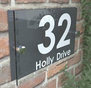 <span class=keywords><strong>Plaque</strong></span> d'adresse personnalisée personnalisée murale flottante en acrylique <span class=keywords><strong>plaque</strong></span> signalétique de porte numéro de maison panneau de rue - Product Image 4