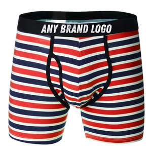 Boxers Premium 100% Coton Sans Couture Rayés Taille Anti-Bactérienne Écologique Personnalisable Respirant Séchage Rapide Homme - Product Image 3