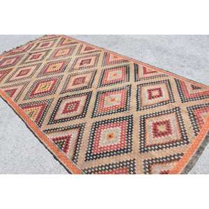 Alfombra tradicional de lana naranja Beige de 5,7x11,9 pies, alfombras rectangulares de retazos turcos bohemios para el hogar, sala de estar, entrada, dormitorio, látex de 4m - Product Image 4