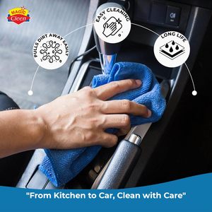 Meilleure vente directe du fabricant en microfibre commerciale 300 GSM Magic Cleen 5 pièces 30X30 carré uni prix de gros de l'Inde - Product Image 5