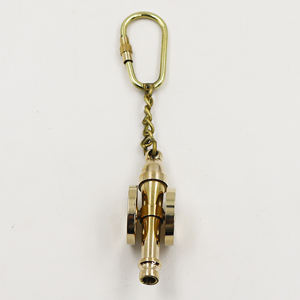 Porte-clés boussole en laiton nautique avec motif imprimé UV durable personnalisable pour les plaisanciers-cadeau de vacances - Product Image 3