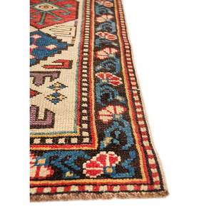 พรมขนสัตว์ถักมือสีน้ำเงินลายเรขาคณิต รุ่น PAEM-221 สำหรับใช้ในบ้าน คอลเลคชั่นพรมจาอีปุร์ สหรัฐอเมริกา - Product Image 4