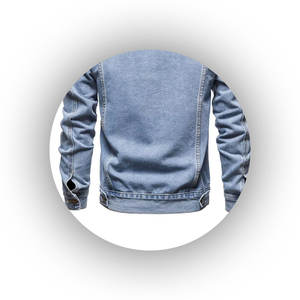 Vestes en jean simples à la mode Vestes pour hommes de grande taille respirantes standard de qualité supérieure Vêtements de mode décontractés Vestes en jean en gros - Product Image 6