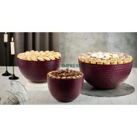 Tazón de Aluminio Premium Desechable y Ecológico para Servir Chocolate, Dulces, Postres, Tazón de Exhibición para Ocasiones Especiales