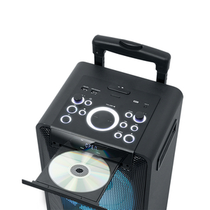 Enceinte portable sans fil ODM pour fêtes avec lecteur CD, lumières LED RGB, machine de karaoké pour événements en extérieur et en intérieur, prise auxiliaire - Product Image 2