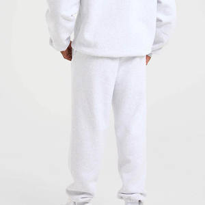 Haute qualité hommes blanc doux polaire tissu séchage rapide lavé survêtement pour hommes respirant Baggy Style élastique jambe à revers - Product Image 4