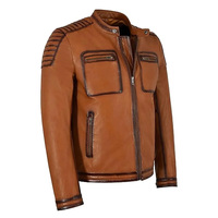 Veste en cuir pour homme, design très demandé, anti-rides, entièrement personnalisable, manches longues, doublure en fausse fourrure, écologique, dernière tendance