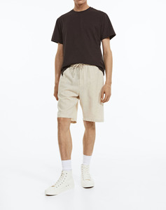 Shorts de jogging décontractés pour hommes à taille haute avec cordon de serrage, imprimé animal, broderie personnalisée, été - Product Image 1