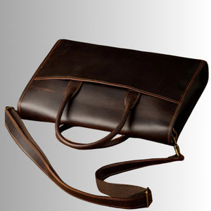 Sac à main unisexe en cuir véritable de luxe, souple, classique, imperméable, pour ordinateur portable, sacoche de bureau, fourre-tout, sac messager, sac à bandoulière, usage quotidien - Product Image 3