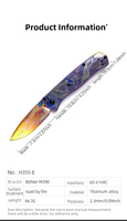 Haut de gamme CNC M390 Tanto lame couteau dossier avec poignée en alliage de titane Logo personnalisé Camping auto-défense OEM/ODM pris en charge