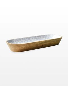 Acacia Wood Serving <b>Tray</b> <b>with</b> Traditional Hand-Carved Design and <b>Handles</b> Elegant Decorative Wooden <b>Tray</b> for Home Kitchen Decor - Product Image 6