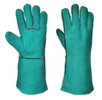 Gant de soudage en croûte de cuir de vache de sécurité industrielle haute Performance avec gants doublés de coton pour résistant aux étincelles