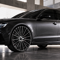 Jantes monobloc en alliage d'aluminium forgé de 20 à 24 pouces, noir mat, pour S4 S5 RS3 RS4, jantes de tuning sport, 20 rangées de lumières de roue
