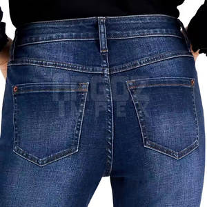 Pantalon en jean multi-poches de couleur unie pour femmes Marque privée Mode d'hiver Style avant Prix plat - Product Image 5