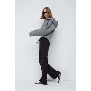 Pantalones de Corte Holgado con Bolsillos de Tela Tejida - Product Image 2